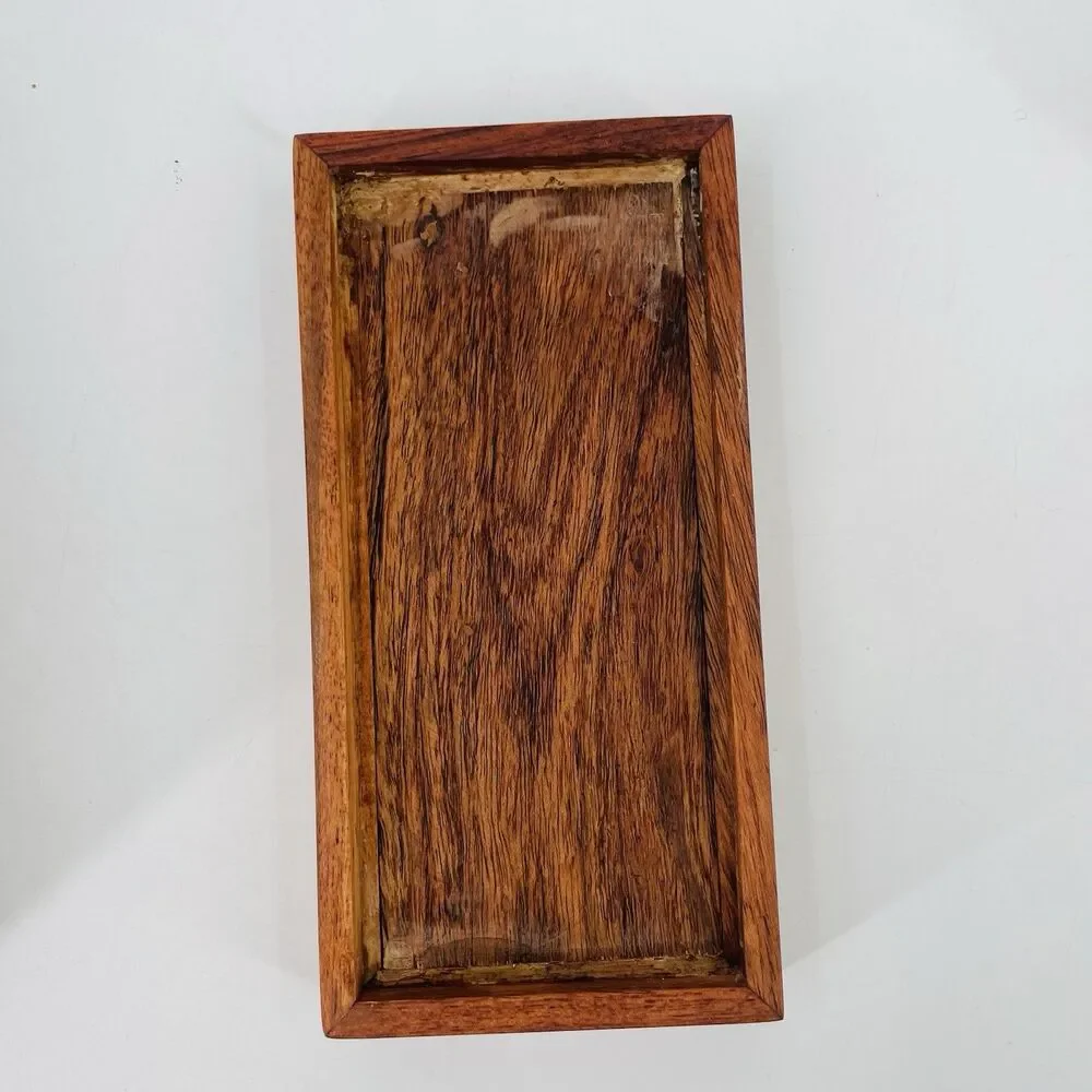 Our Table Acacia Wood Recipe Box Groove On Lid Bed Bath Beyond *No Cards NEW